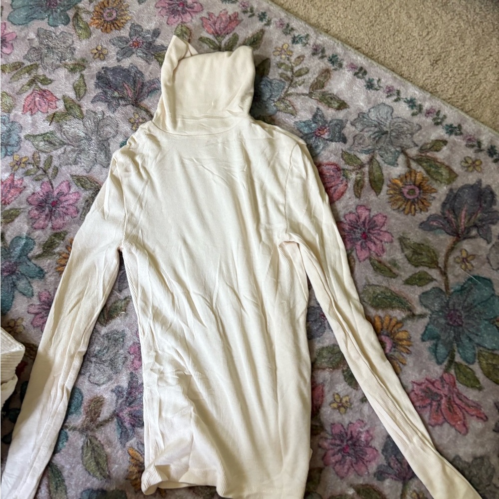 Madewell Ivory Turtleneck Top